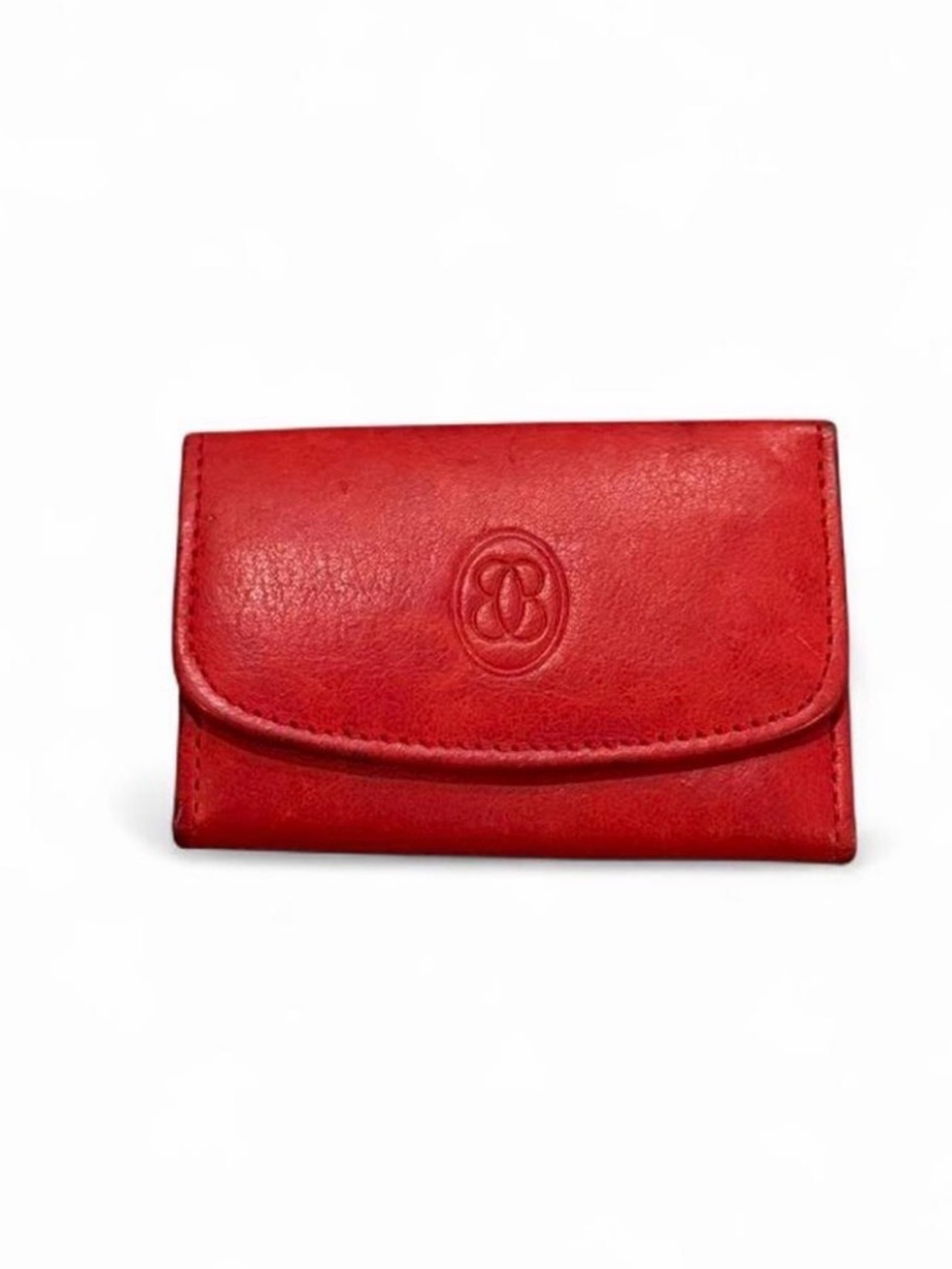 Vintage Buxton Red Leather Fold Key Wallet